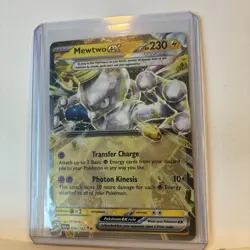 Pokemon TCG Mewtwo EX Paradox Rift Holo Card 058/182 Double Rare - Image 2