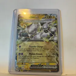 Pokemon TCG Mewtwo EX Paradox Rift Holo Card 058/182 Double Rare - Image 3