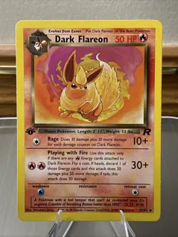 🔥 Dark Flareon #35/82 1st Edition Non Holo LP | Team Rocket - 2000 Pokemon Card - Image 1