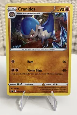 🔥 Cranidos #SWSH274 Cosmos Holo Rare SWIRL 🌀 NM/M | 2022 Pokemon Card - Image 1