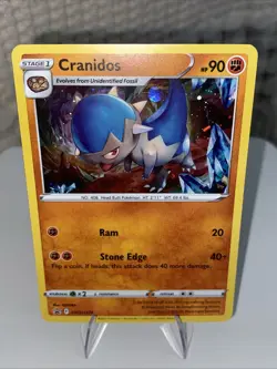 🔥 Cranidos #SWSH274 Cosmos Holo Rare SWIRL 🌀 NM/M | 2022 Pokemon Card - Image 3