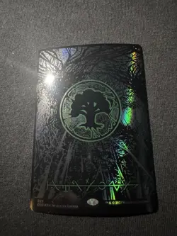 MTG Forest (369) - Oil Slick Raised Foil - Phyrexian, NM-Mint, English Phyrexia: - Image 1