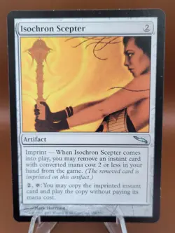 Isochron Scepter x1 MTG Mirrodin Magic Light Play LP English - Image 1