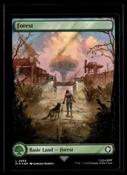 2024 MTG PIP Forest Foil Basic Land #853 - Image 1