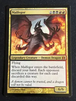 1x Malfegor (208) Commander 2011 LP MTG Magic the Gathering x1 MKE - Image 1