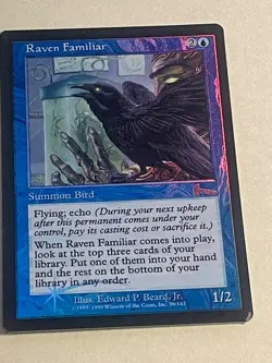 Raven Familiar FOIL Urza's Legacy - Lightly played - Blue Uncommon - Image 1