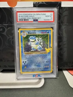 2021 Pokemon Celebrations Blastoise Holo Classic Base Set PSA 10 - Image 1