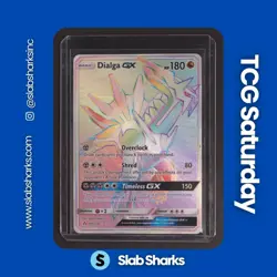 2018 POKEMON SUN & MOON ULTRA PRISM #164/156 DIALGA RAINBOW SECRET RARE - Image 1