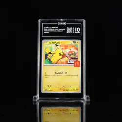 2025 Pokemon Mega Japanese McDonald's Collection Promo Pikachu TAG 10 (975) - Image 1