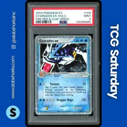 2004 POKEMON EX FIRERED & LEAFGREEN #109/112 GYARADOS EX HOLO PSA 9 - Image 1