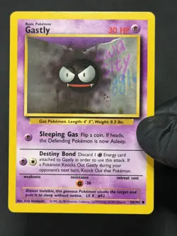 1999 TCG Pokemon #50 Gastly 50/102 Common Unlimited Base Set - Image 2