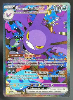 2025 Pokemon Destined Rivals Team Rocket's Crobat ex SIR #234/182 - Image 1