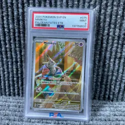 2024 POKEMON SVP PALDEAN FATES ETB PROMO #075 MIMIKYU PSA 9 - Image 1