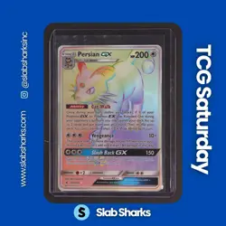2019 POKEMON SUN & MOON UNBROKEN BONDS #227/214 PERSIAN RAINBOW SECRET RARE - Image 1