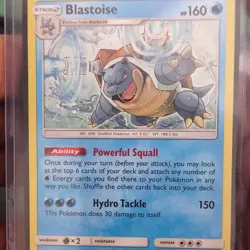 Pokemon TCG Blastoise Sun & Moon Team Up 25/181 Powerful Squall 2019 - Image 1