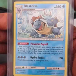 Pokemon TCG Blastoise Sun & Moon Team Up 25/181 Powerful Squall 2019 - Image 2
