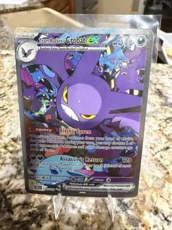 2025 Pokemon Scarlet & Violet Destined Rivals Crobat EX Holo Secret Rare 234/182 - Image 3