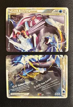 Palkia & Dialga Legend 101/102 and 102/102 Triumphant Holo Pokemon Top & Bottom - Image 1