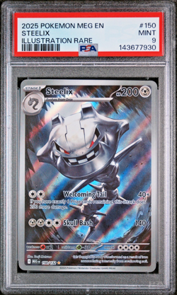 🔥 PSA 9 MINT Steelix 150/132 Illustration Rare Mega Evolutions Pokemon TCG 🔥 - Image 1