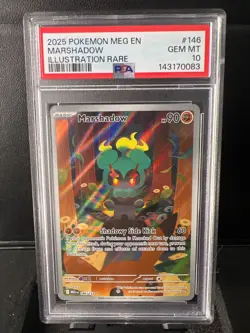 PSA 10 2025 POKEMON MEG EN-MEGA EVOLUTION ILLUSTRATION RARE #146 MARSHADOW - Image 1
