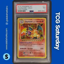 2016 POKEMON XY EVOLUTIONS #11/108 CHARIZARD HOLO PSA 7 - Image 1