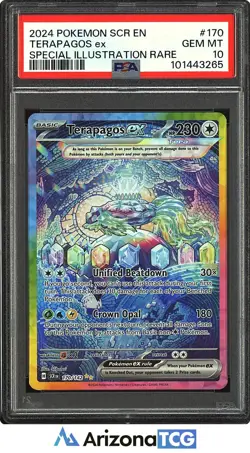 Pokemon 2024 Terapagos ex 170/142 Tera SIR Stellar Crown GEM MINT PSA 10 - Image 1