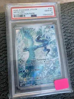 2025 POKEMON JTG EN-JOURNEY TOGETHER ILLUSTRATION RARE #161 ARTICUNO PSA 10 - Image 1