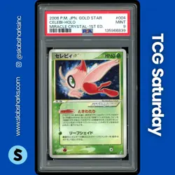2006 POKEMON JPN MIRACLE CRYSTAL 1ST EDITION #004/075 CELEBI GOLD STAR PSA 9 - Image 1