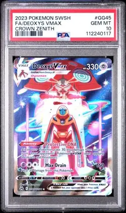PSA 10 2023 POKEMON SWORD AND SHIELD CROWN ZENITH #GG45 FA/DEOXYS VMAX - Image 1