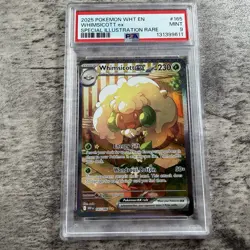 2025 POKEMON WHT EN-WHITE FLARE SPECIAL ILLUSTRATION RARE WHIMSICOTT EX PSA 9 - Image 1