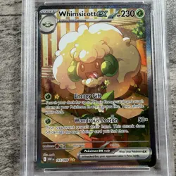 2025 POKEMON WHT EN-WHITE FLARE SPECIAL ILLUSTRATION RARE WHIMSICOTT EX PSA 9 - Image 3