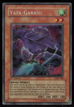 Yata-Garasu LOD-000 LOD Secret Rare 1st Edition FOIL SHIFT ERROR Yu-Gi-Oh - Image 1