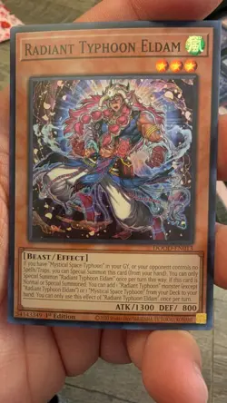 Yugioh! Radiant Typhoon Eldam - DOOD-EN013 - Super Rare - 1st Edition Near Mint, - Image 1