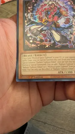 Yugioh! Radiant Typhoon Eldam - DOOD-EN013 - Super Rare - 1st Edition Near Mint, - Image 3