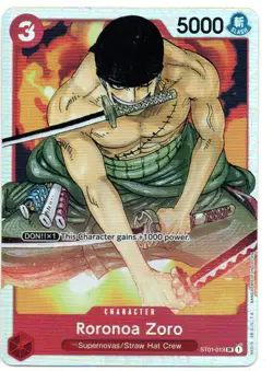 One Piece TCG Roronoa Zoro #ST01-013 SR Starter Deck 1: Straw Hat Crew - Image 1