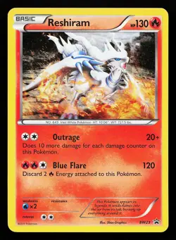 Reshiram BW23 Holo Black and White Promo Pokemon Card - Image 1