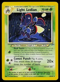 Pokemon Card - Light Ledian Neo Destiny 24/105 Rare - Image 1