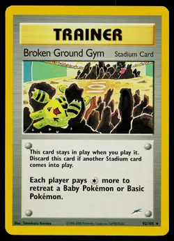 Pokemon Card - Broken Ground Gym Neo Destiny 92/105 Rare - Image 1