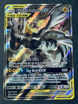 Pikachu & Zekrom GX SM168 Black Star Promo Near Mint Pokemon Card - Image 2