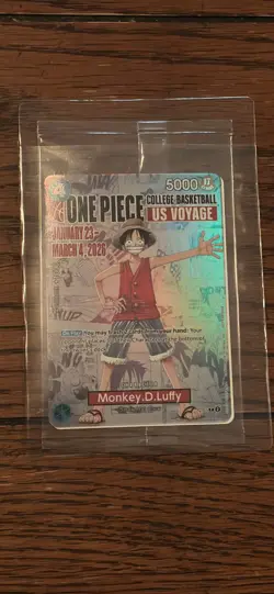 Monkey.D.Luffy (055) (College Basketball US Voyage) - One Piece Promotion Cards - Image 1