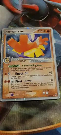 Pokemon TCG - Hariyama ex 100/107 EX Deoxys Ultra Rare Holo Foil Card - Image 1