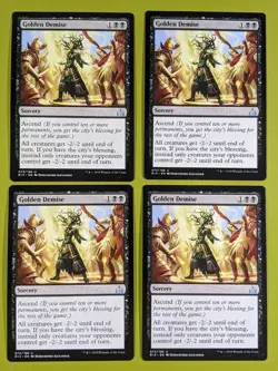 Golden Demise x4 Rivals of Ixalan 4x Playset Magic the Gathering MTG - Image 1