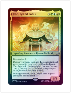 1x Iroh, Grand Lotus, Foil, Avatar The Last Airbender, MTG NM - Image 1