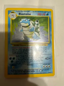 Blastoise Base Set 1999 Unlimited Rare Holo Pokemon Card 2/102 EX - Image 1