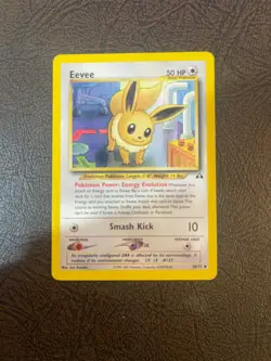 Eevee 38/75 Pokemon Neo Discovery Uncommon Card - LP - Image 1