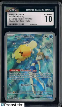 2025 Pokemon Destined Rivals #193/182 Misty's Psyduck Holo IR CGC 10 GEM MINT - Image 1