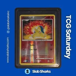 2007 POKEMON DIAMOND & PEARL MYSTERIOUS TREASURES #79/123 CYNDAQUIL REVERSE HOLO - Image 1