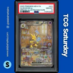2023 POKEMON SV 151 #201/165 ALAKAZAM EX SPECIAL ILLUSTRATION RARE PSA 10 - Image 1