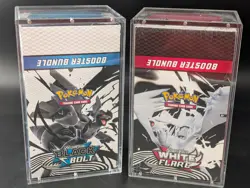 2x Pokemon SV10.5 Black Bolt White Flare Sealed Booster Bundle Display Case - Image 1