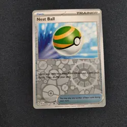 Nest Ball 084/091 SV: Paldean Fates Reverse Holo Trainer Pokemon Tcg Card NM - Image 1